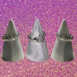 Silver Star Ring with Star Accents